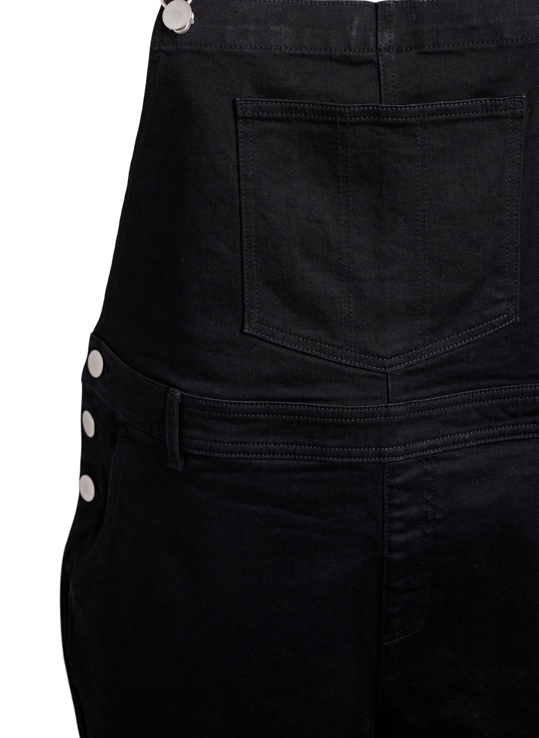 Zizzifashion Denim overalls shorts, Black, Packshot image number 2