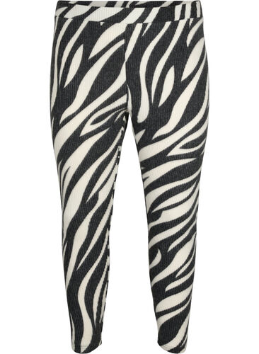 Leggings with zebra print, White Zebra, Packshot image number 0