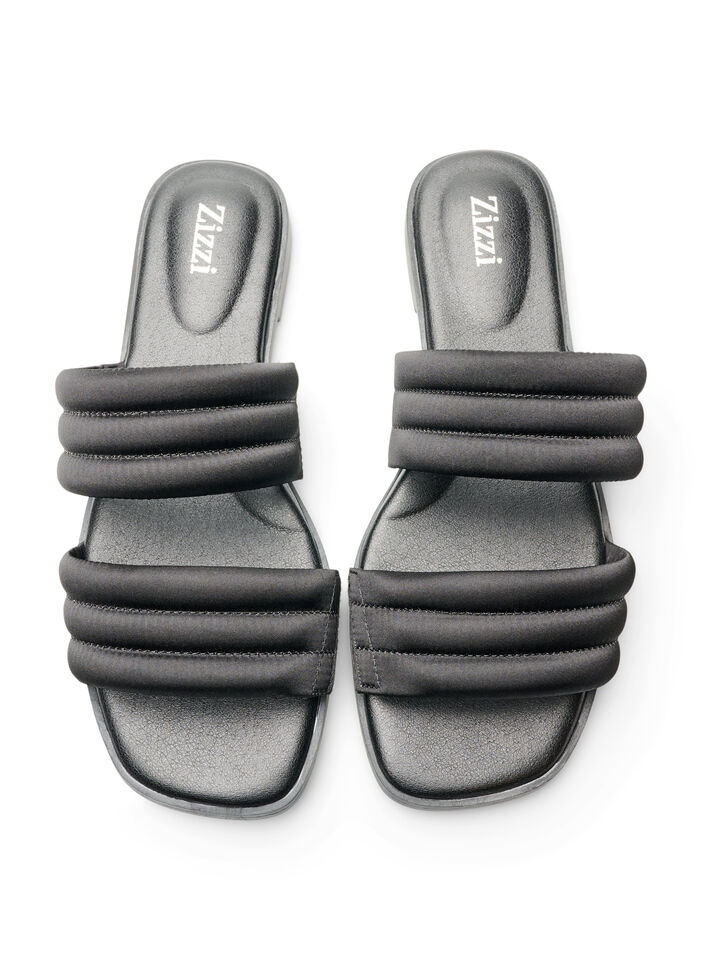 Sandal with padded straps, Black, Packshot image number 2