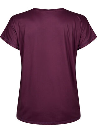 Short-sleeved training t-shirt, Italian Plum, Packshot image number 1