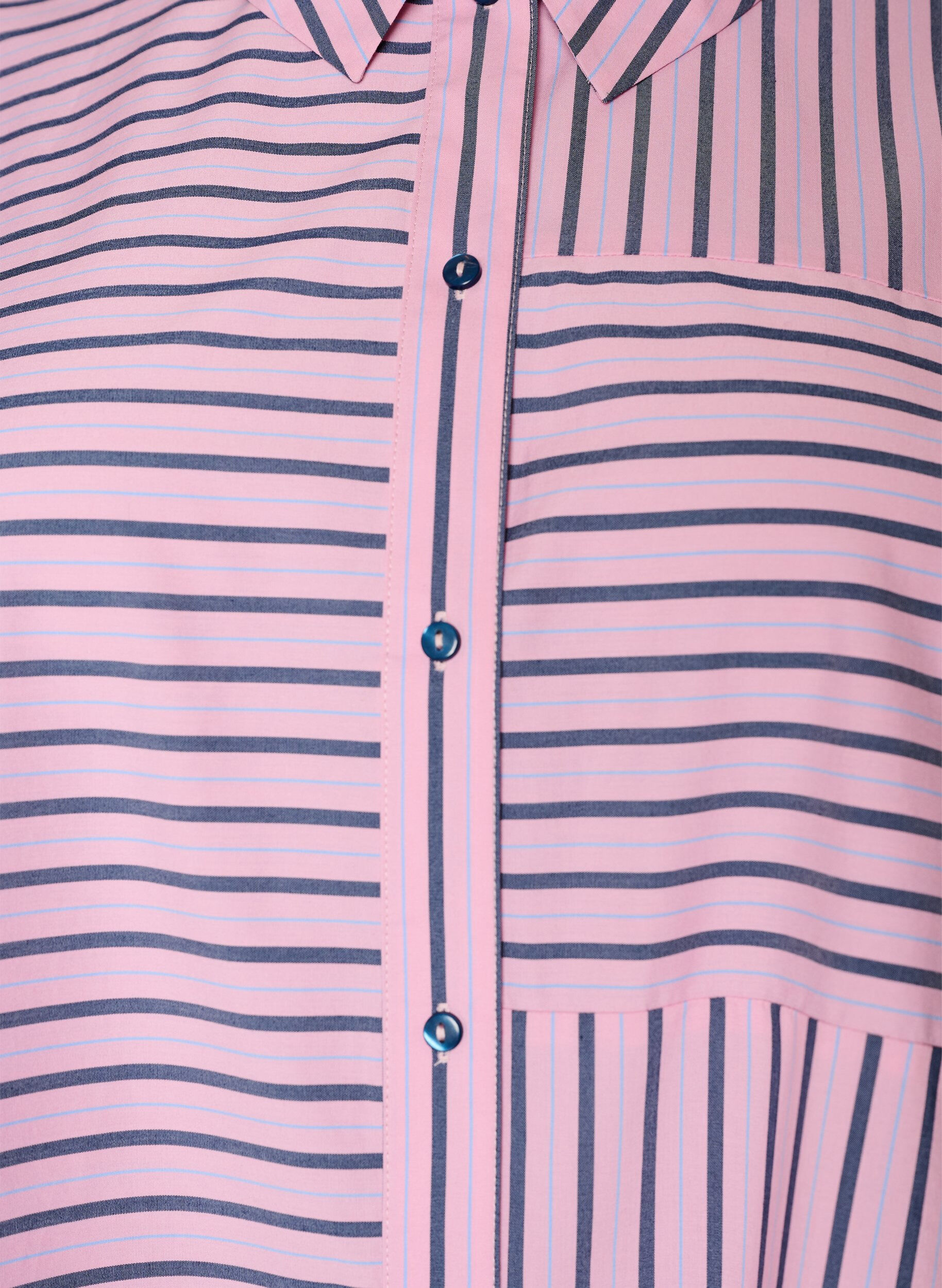 ZizzifashionStriped shirt with a classic collar and long sleeves, Pink, Packshot image number 2