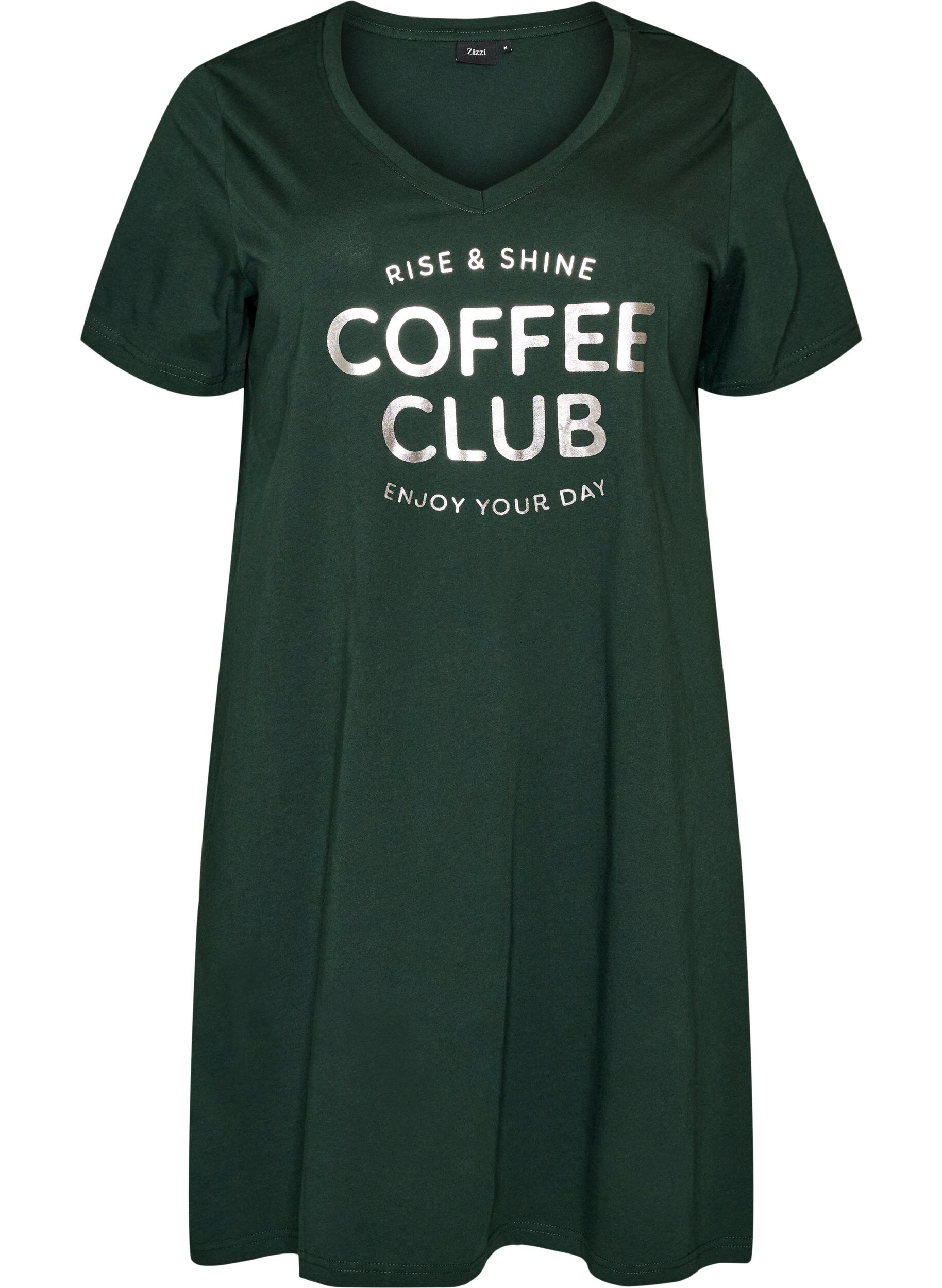 Organic cotton nightdress with V-neck