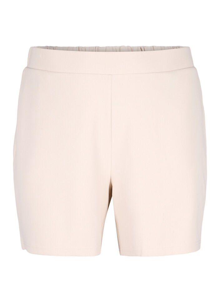Loose shorts with pockets, Beige, Packshot image number 0