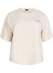Oversized T-shirt with back print, Beige, Packshot image number 0