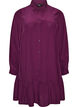 Short shirt dress with ruffle tier, Purple, Packshot image number 0