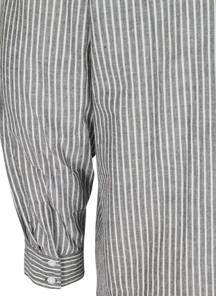 Striped shirt in 100% cotton, Black Stripe, Packshot image number 3