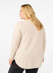 Knitted blouse with bead details, Pumice Stone Mel., Model image number 1