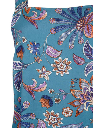 	 Printed viscose top with a-shape, Smoke Blue Paisley, Packshot image number 2