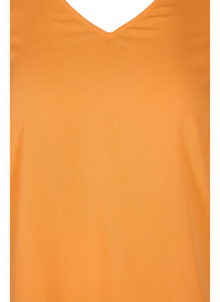 Short sleeved blouse in viscose, Orange Peel, Packshot image number 2