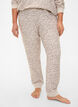 Printed velour pants, Pink Tint AOP, Model image number 2