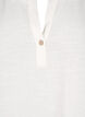 3/4 sleeve cotton blend tunic with linen, Off-White, Packshot image number 2
