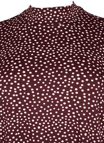 FLASH - Long sleeve blouse with turtleneck, Fudge Dot, Packshot image number 2