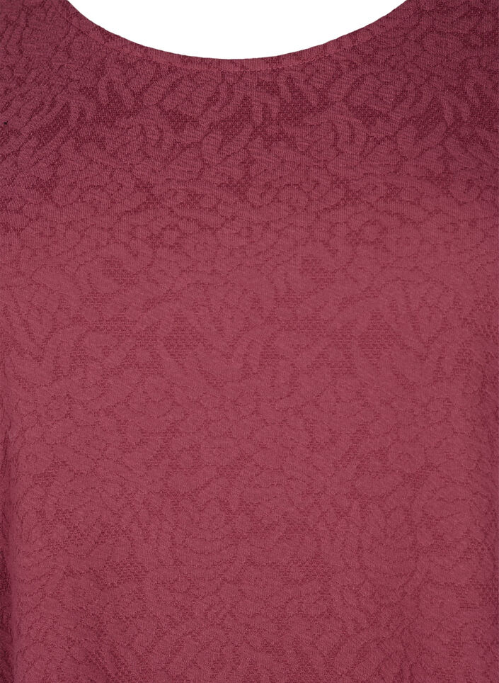 Long-sleeved blouse with texture, Rose, Packshot image number 2