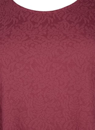 Long-sleeved blouse with texture, Dry Rose, Packshot image number 2