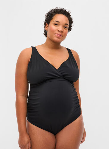 Maternity swimsuit, Black, Model image number 0