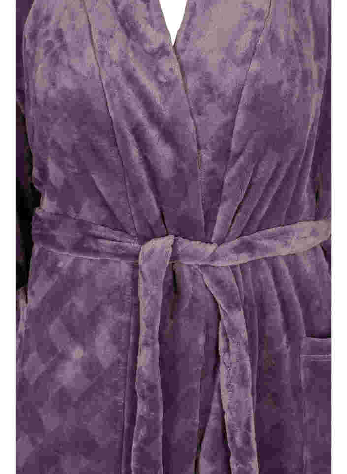 Long dressing gown with pockets, Vintage Violet, Packshot image number 2