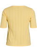 Cotton T-shirt with eyelet embroidery, Yellow, Packshot image number 1