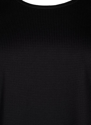 Textured A-line blouse, Black, Packshot image number 2