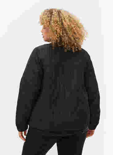 Bomber jacket with pockets and glitter, Black, Model image number 1