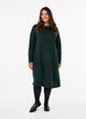 Jersey dress with high neck and pockets, Green, Model image number 1