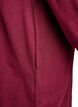 Long cotton sweat cardigan with hood, Dark Bordeaux, Packshot image number 3