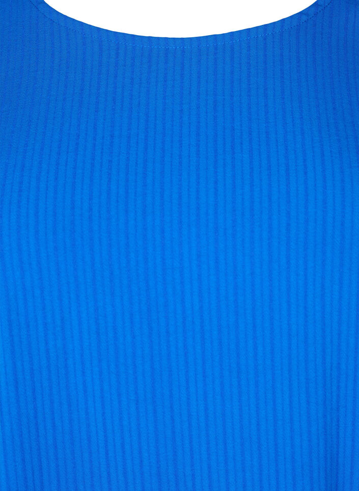 Short-sleeved viscose blouse with ties, Princess Blue, Packshot image number 2