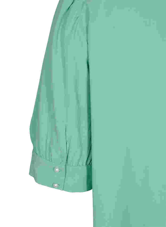 A-line blouse in viscose, Dusty Jade Green, Packshot image number 2