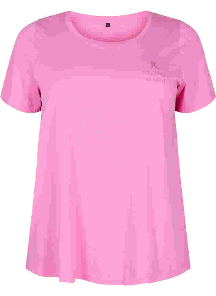 Support the breasts - T-shirt in cotton, Wild Orchid, Packshot image number 0