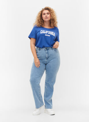 Extra high-waisted Megan jeans, Light blue, Model image number 0