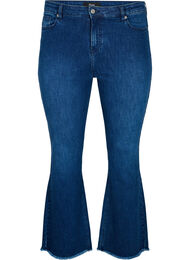 Ellen bootcut jeans with raw edge, Blue denim, Packshot