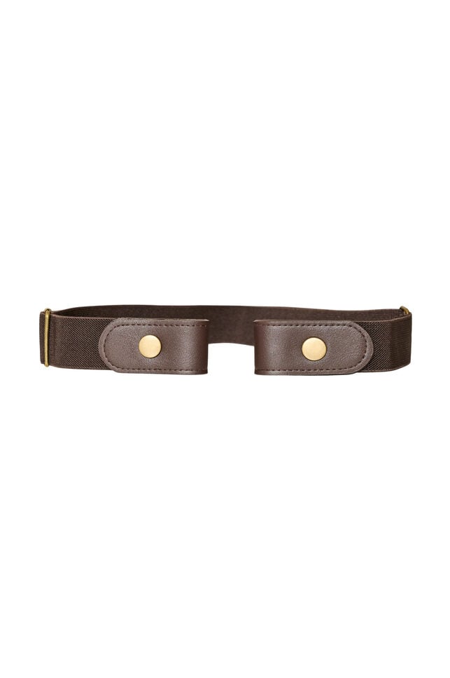 Stretch belt, Brown, Packshot image number 0