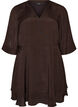 A-line dress with layered ruffles, Brown, Packshot image number 0
