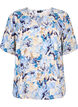 Short sleeve viscose Blouse with print, Blue, Packshot image number 0