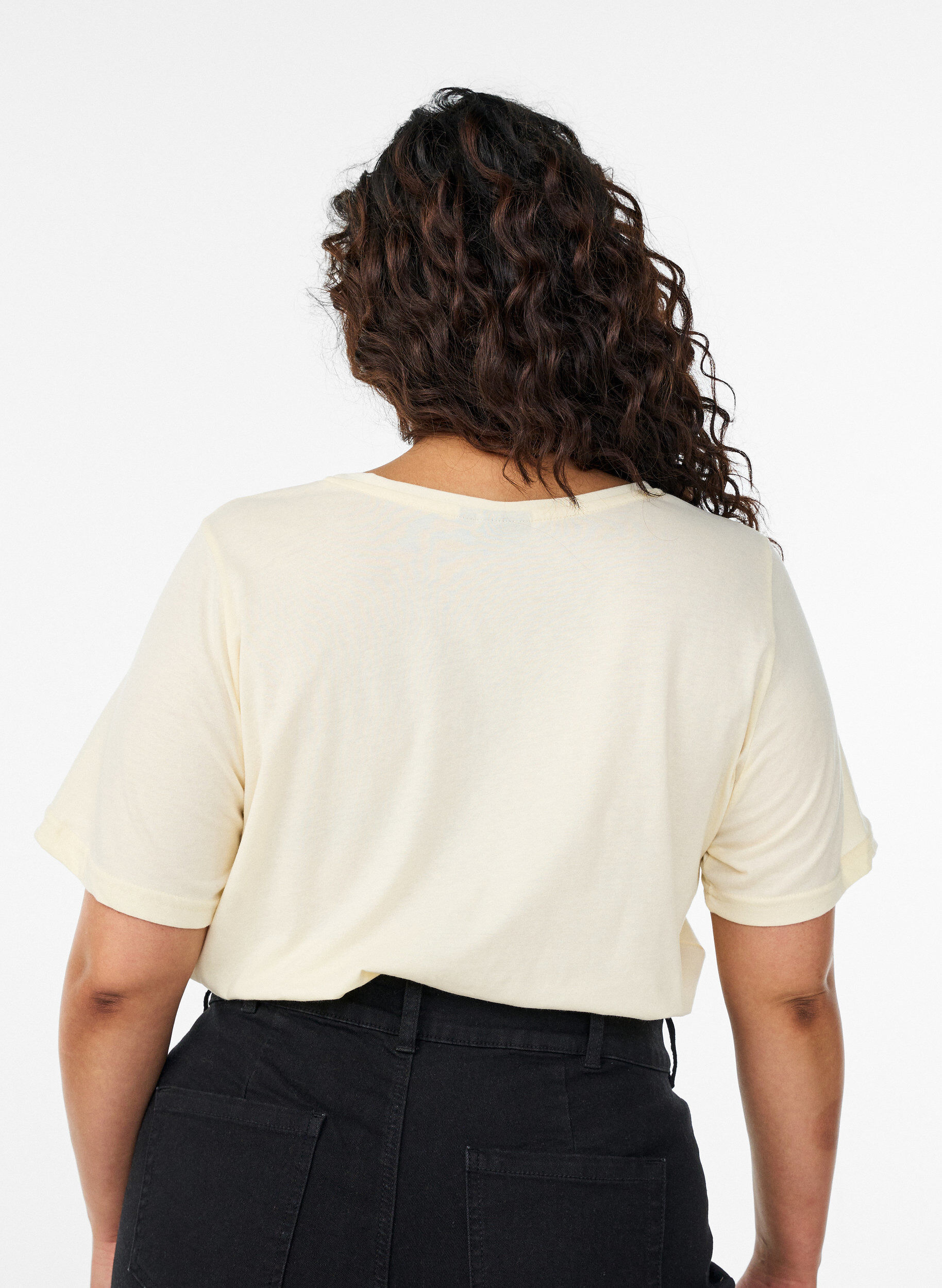 ZizzifashionT-shirt with motif, Yellow, Model image number 2