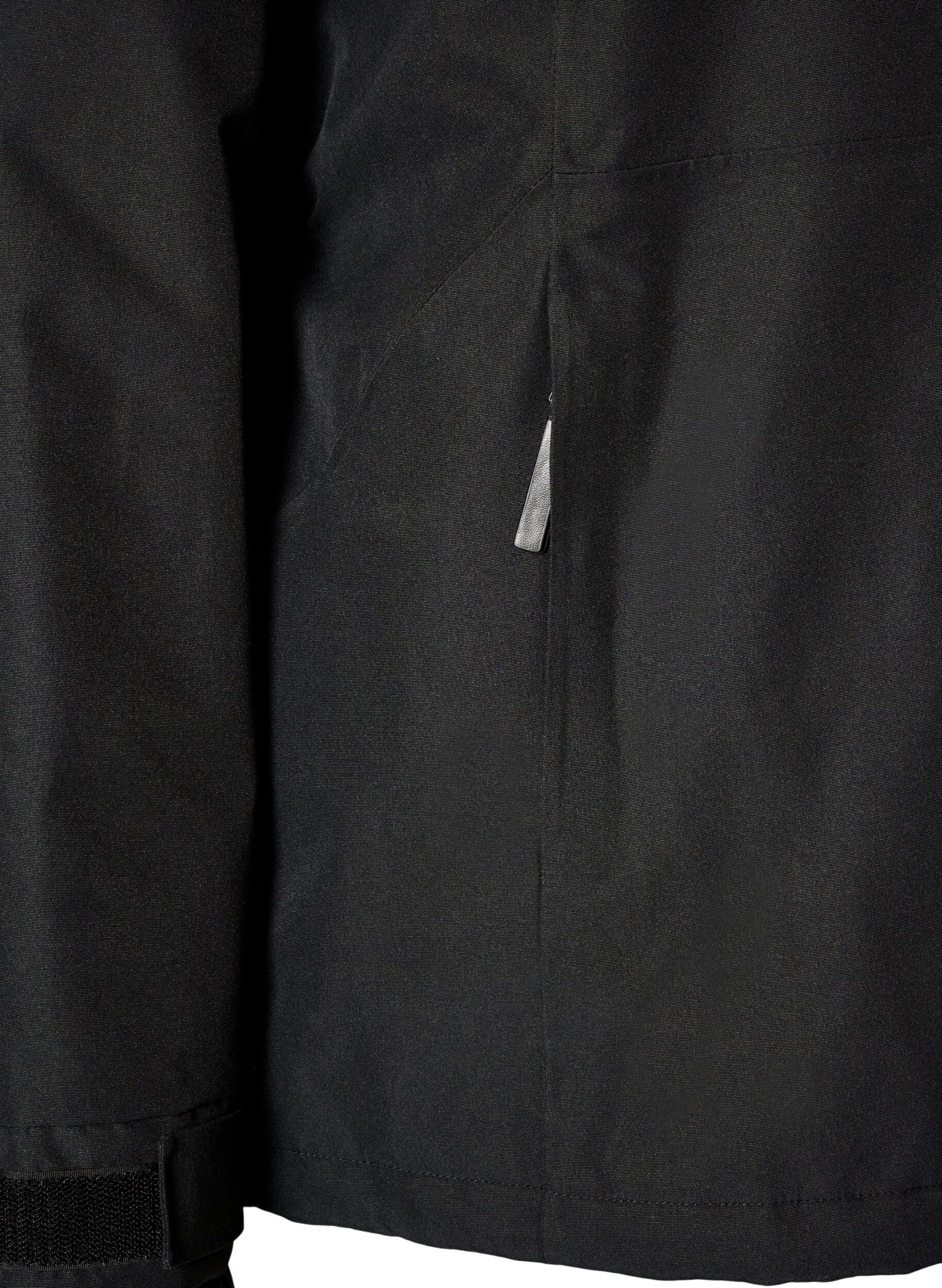 ZizzifashionSki jacket with hood and zip pockets, Black, Packshot image number 3