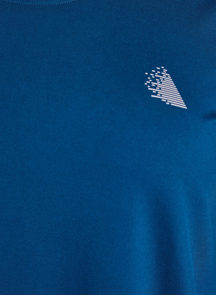 Workout top with 3/4 sleeves, Blue, Packshot image number 2