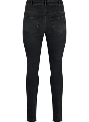 High-waisted Amy jeans with rhinestones, Grey Denim, Packshot image number 1