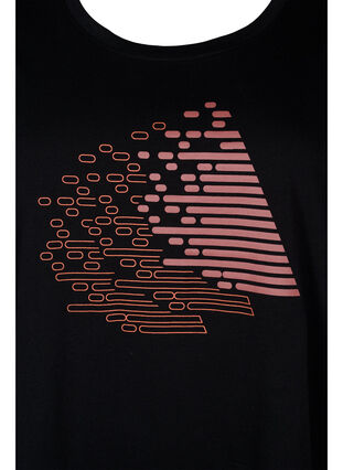 Sports t-shirt with print, Black w. Copper Foil, Packshot image number 2