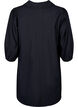 Viscose tunic with V-neck and collar, Black, Packshot image number 1