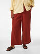 Wide-leg linen and viscose trousers, Red, Model image number 2