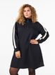 Short sweatshirt dress with a high neck, Black, Model image number 0