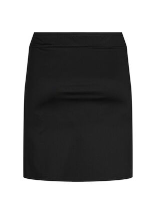 Tight-fitting skirt with zipper in the side, Black, Packshot image number 1