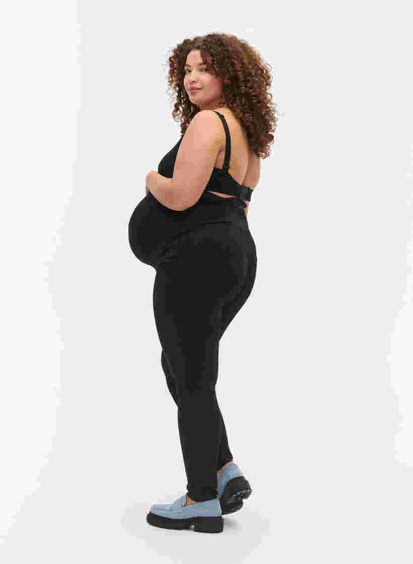 Pregnancy jeggings in cotton mix, Black, Model image number 1