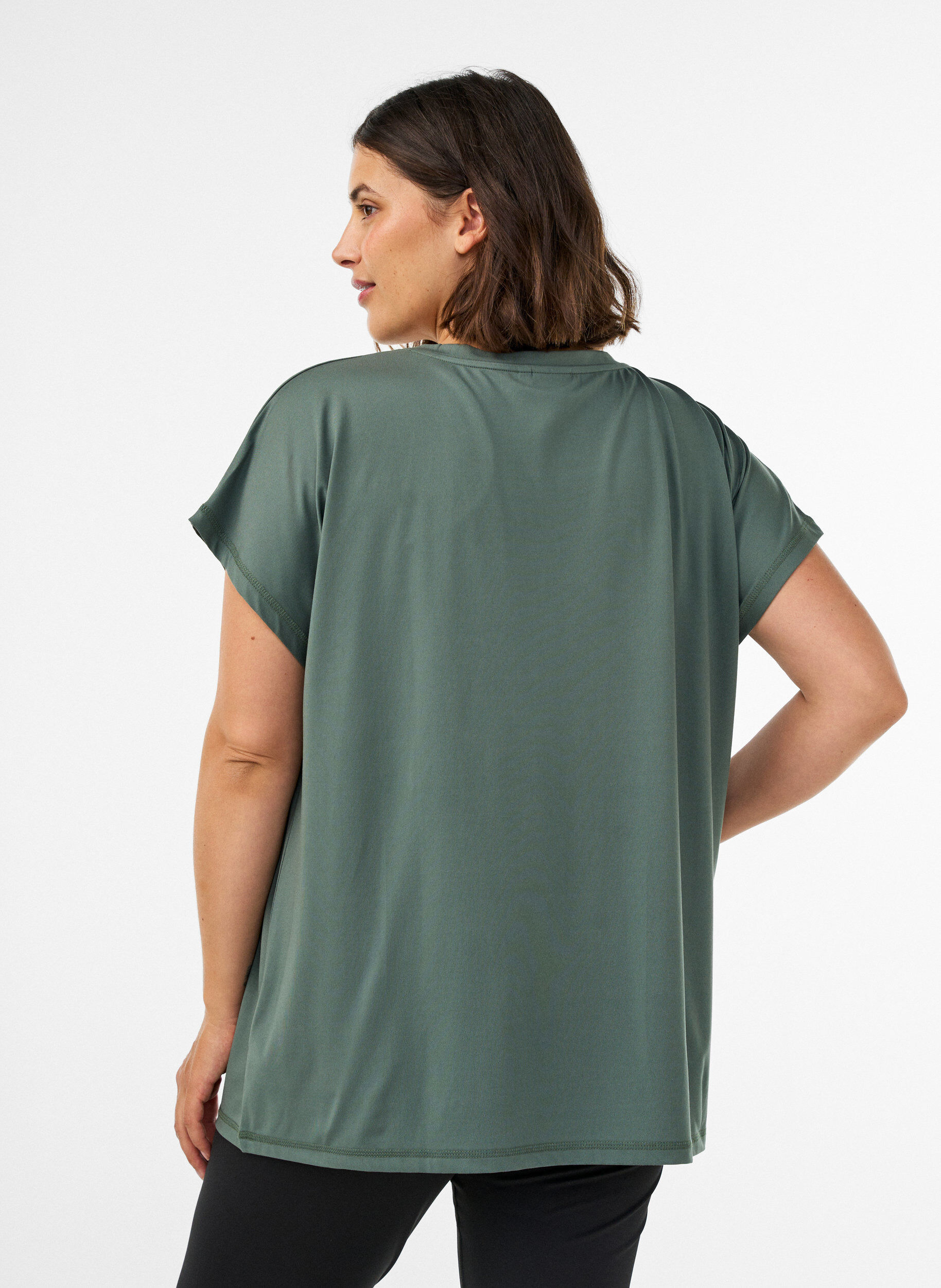 ZizzifashionSolid-coloured training T-shirt, Green, Model image number 2