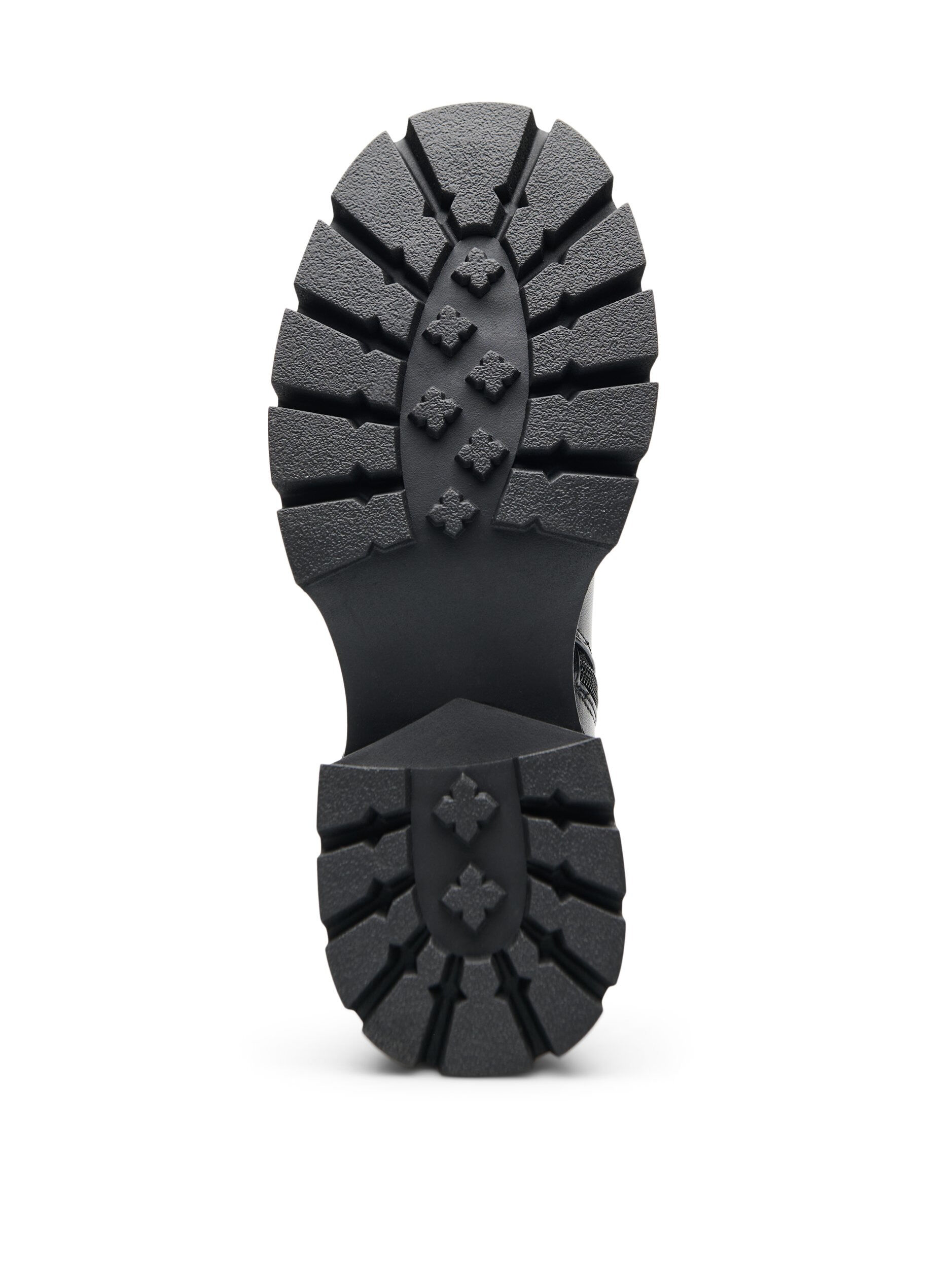 ZizzifashionChelsea boot with a chunky sole and ribbed panels, Black, Packshot image number 4