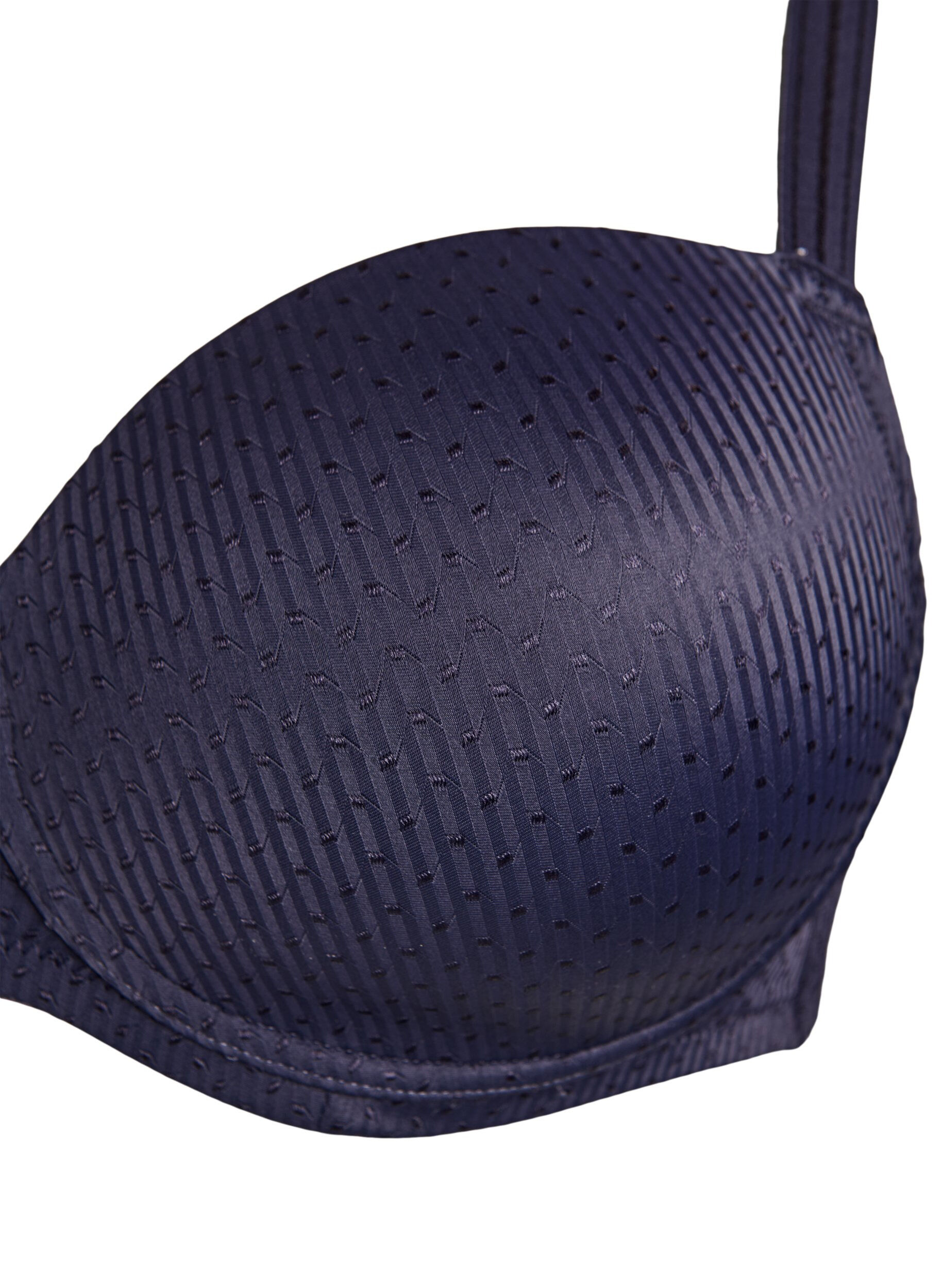 Zizzifashion Moulded underwired bra with pattern, Blue, Packshot image number 2