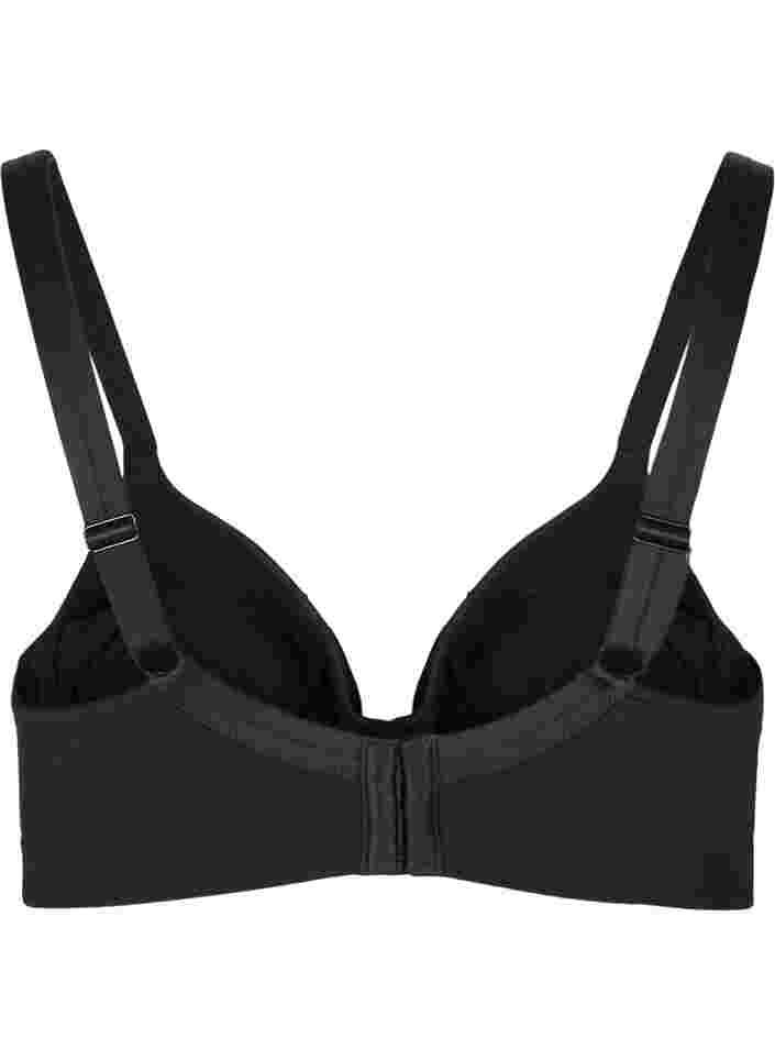 Sophia underwire bra with lace and push-up, Black, Packshot image number 1