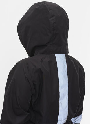 Rain jacket with reflective details, Black w. Reflex, Model image number 2
