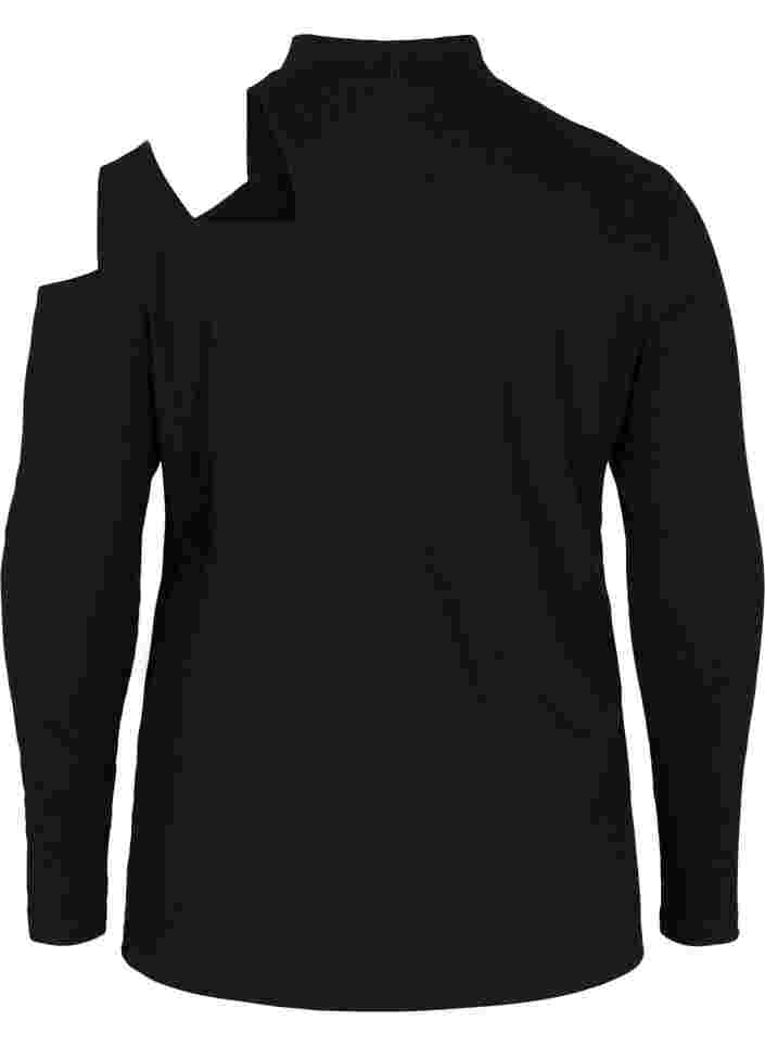 Long-sleeved top with cutouts, Black, Packshot image number 1