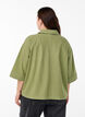 Loose blouse with collar and 1/2 sleeves, Green, Model image number 2